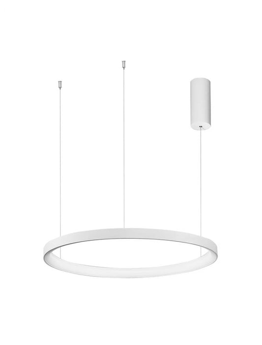 Lustra structura din Aluminiu Alb si abajur din Acrilic  H150xL58cm IP20 48W 2773lm 2700k PERTINO