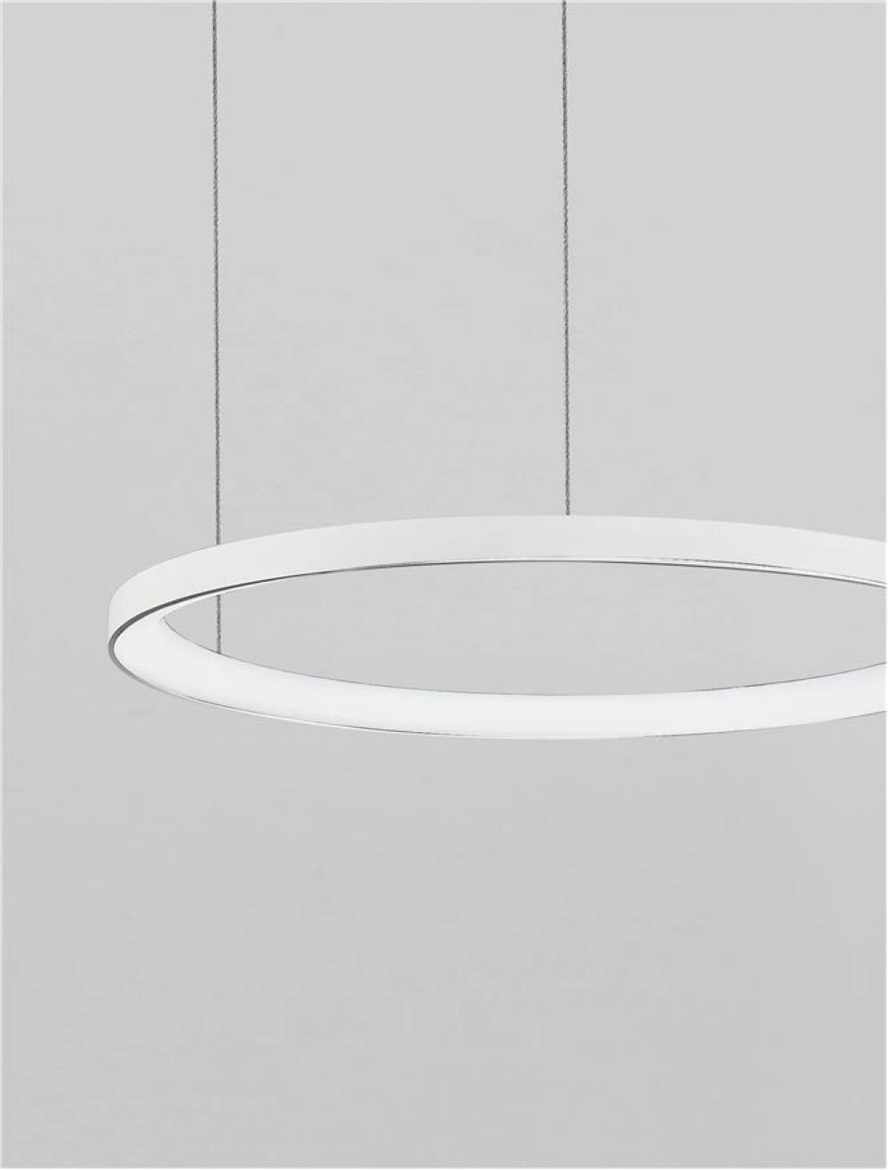 Lustra structura din Aluminiu Alb si abajur din Acrilic  H150xL58cm IP20 48W 2773lm 2700k PERTINO