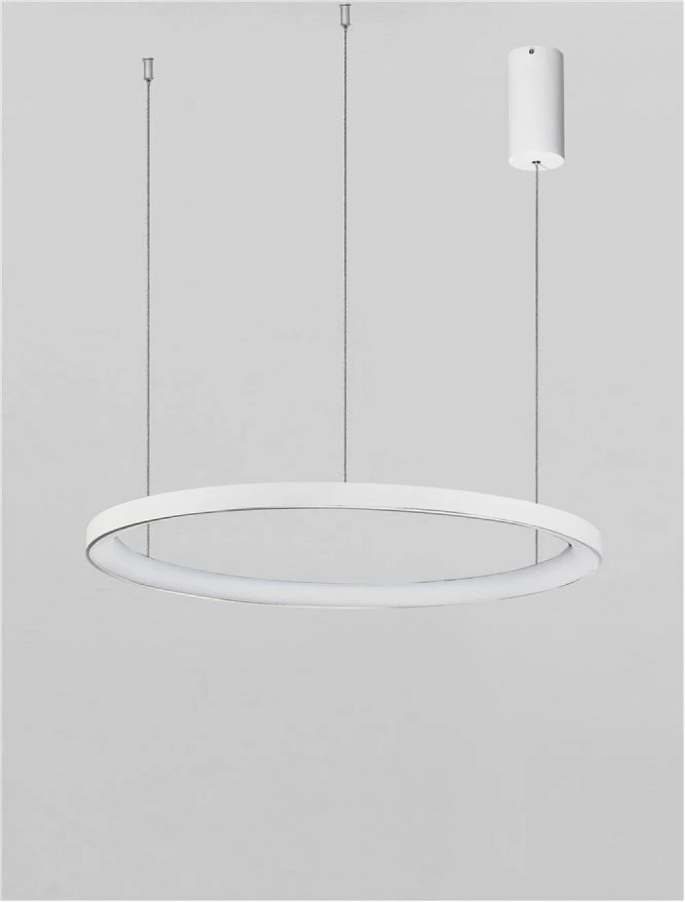 Lustra structura din Aluminiu Alb si abajur din Acrilic  H150xL58cm IP20 48W 2773lm 2700k PERTINO