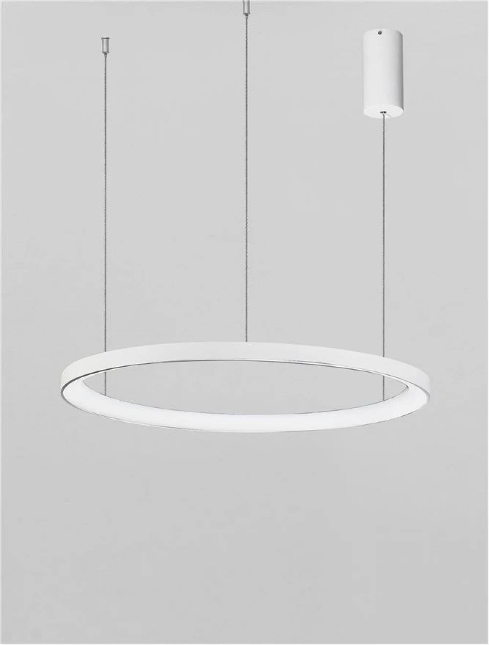Lustra structura din Aluminiu Alb si abajur din Acrilic  H150xL58cm IP20 48W 2773lm 2700k PERTINO