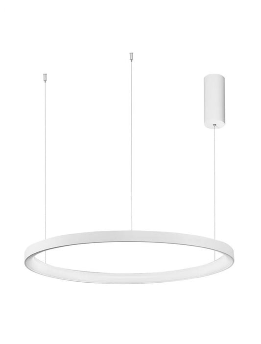 Lustra structura din Aluminiu Alb si abajur din Acrilic  H150xL78cm IP20 61W 4235lm 3000k PERTINO