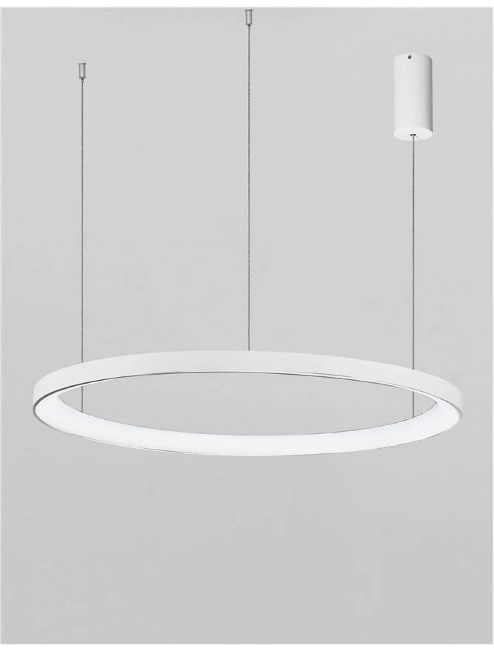 Lustra structura din Aluminiu Alb si abajur din Acrilic  H150xL78cm IP20 61W 4235lm 3000k PERTINO