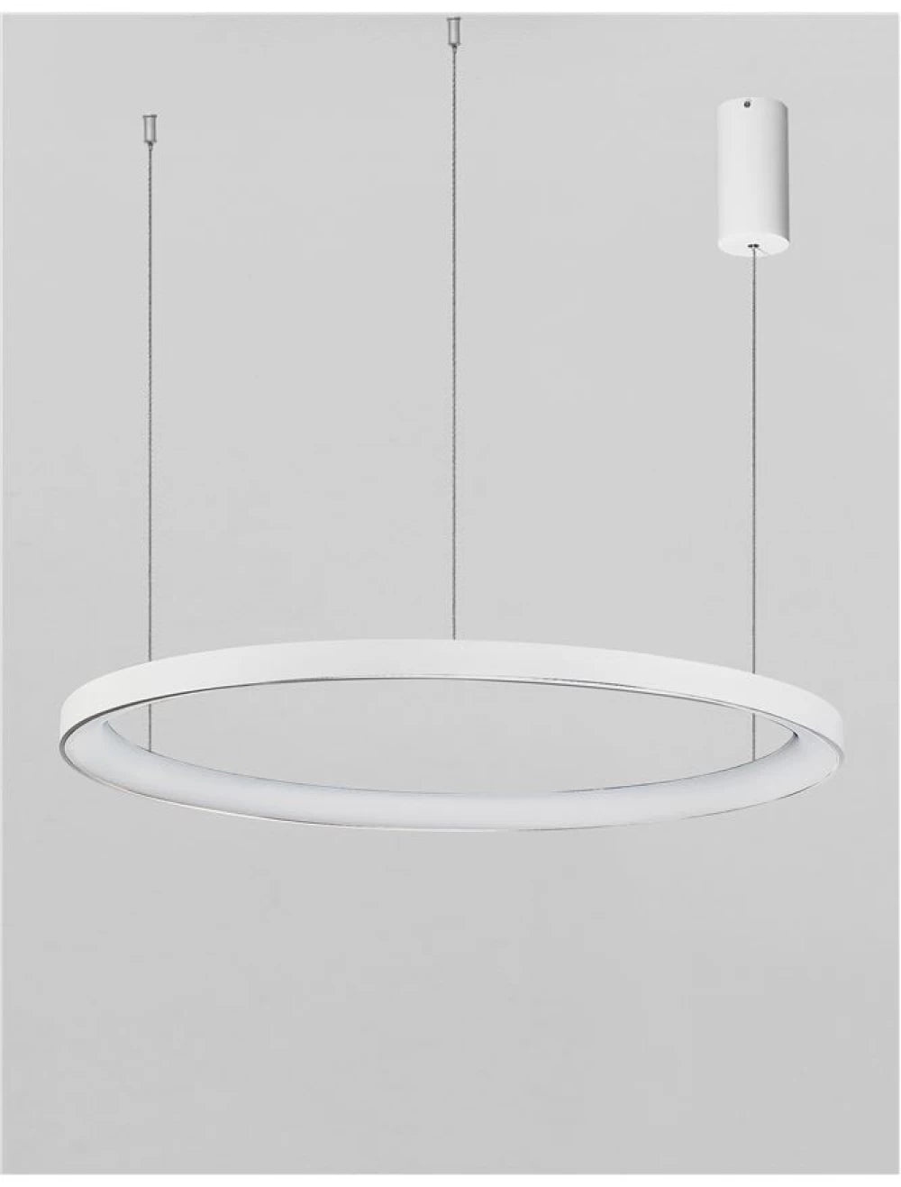 Lustra structura din Aluminiu Alb si abajur din Acrilic  H150xL78cm IP20 61W 4235lm 3000k PERTINO