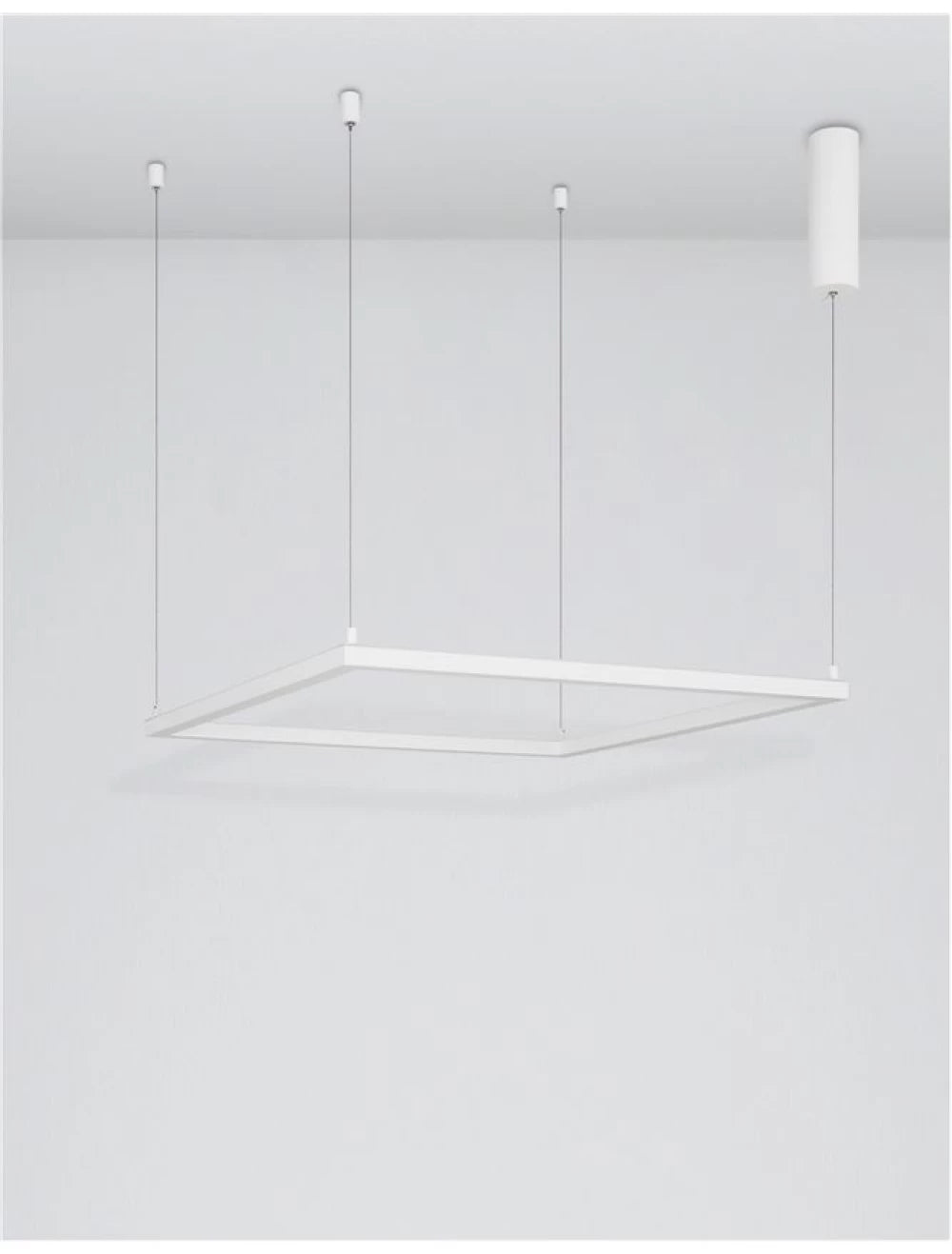 Lustra structura din Aluminiu Alb si abajur din Acrilic  H120xL75cm IP20 40W 3000lm 3000k ETERNA