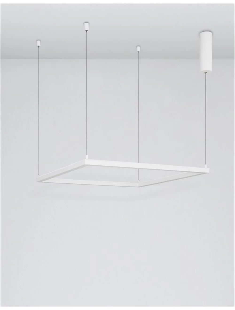 Lustra structura din Aluminiu Alb si abajur din Acrilic  H120xL75cm IP20 40W 3000lm 3000k ETERNA