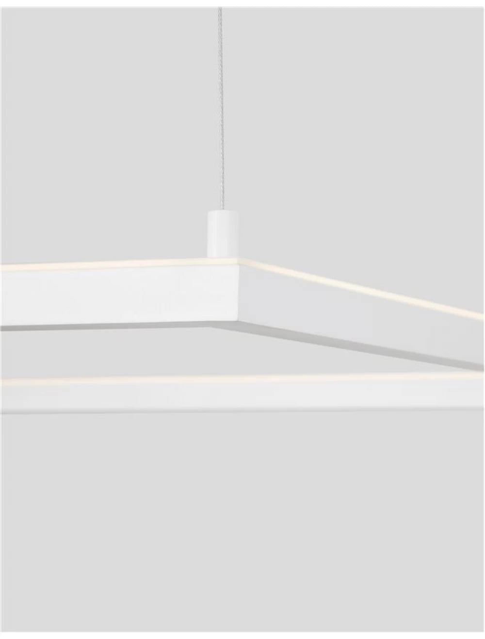 Lustra structura din Aluminiu Alb si abajur din Acrilic  H120xL75cm IP20 40W 3000lm 3000k ETERNA