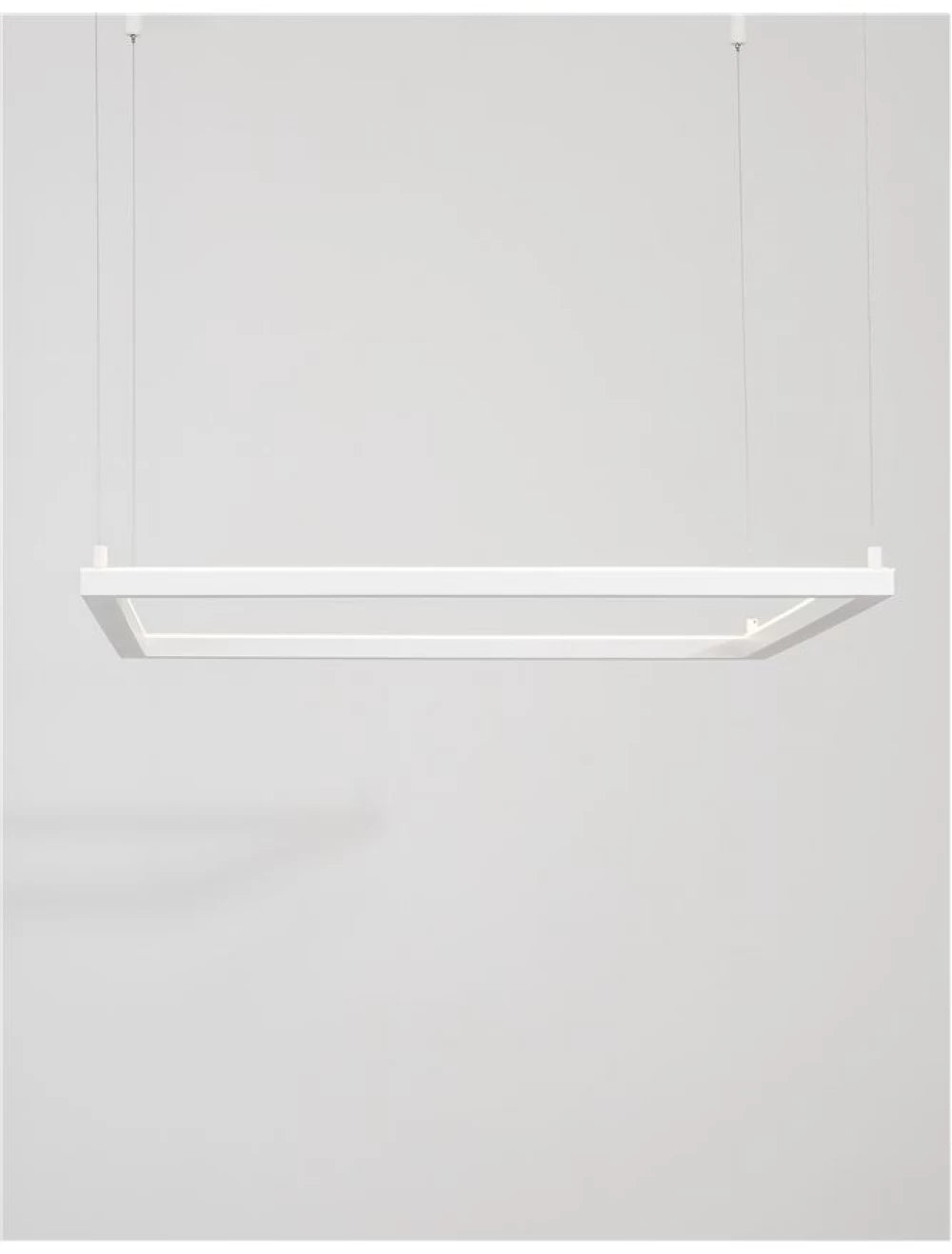 Lustra structura din Aluminiu Alb si abajur din Acrilic  H120xL75cm IP20 40W 3000lm 3000k ETERNA