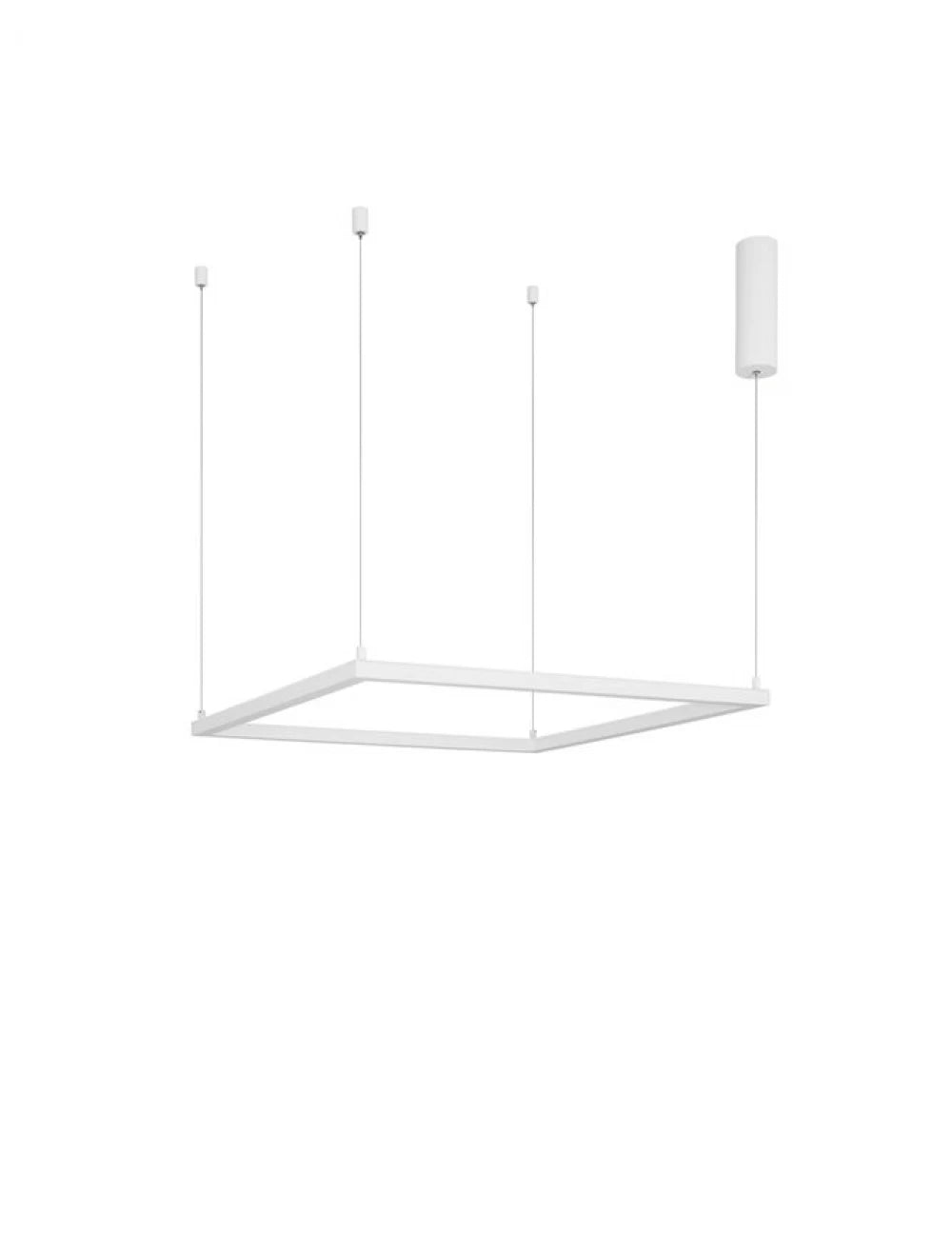 Lustra structura din Aluminiu Alb si abajur din Acrilic  H120xL75cm IP20 40W 3000lm 3000k ETERNA