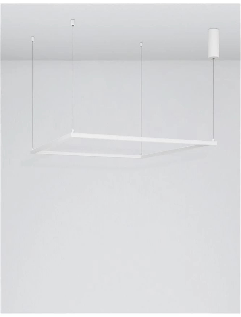 Lustra structura din Aluminiu Alb si abajur din Acrilic  H120xL100cm IP20 50W 3818lm 3000k ETERNA