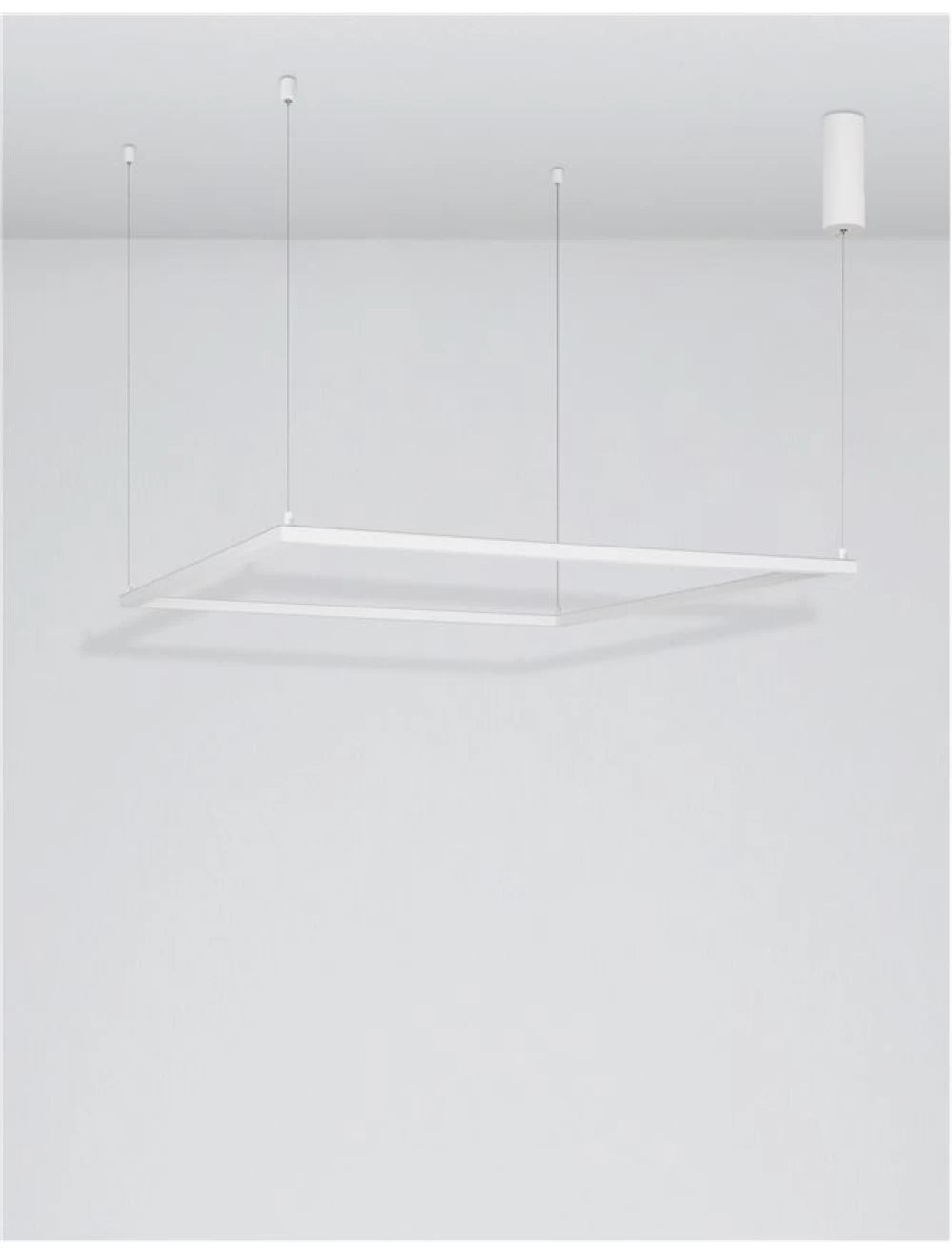 Lustra structura din Aluminiu Alb si abajur din Acrilic  H120xL100cm IP20 50W 3818lm 3000k ETERNA