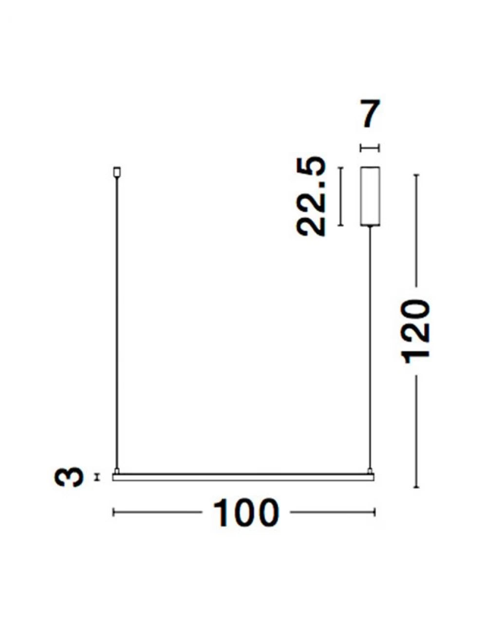 Lustra structura din Aluminiu Alb si abajur din Acrilic  H120xL100cm IP20 50W 3818lm 3000k ETERNA