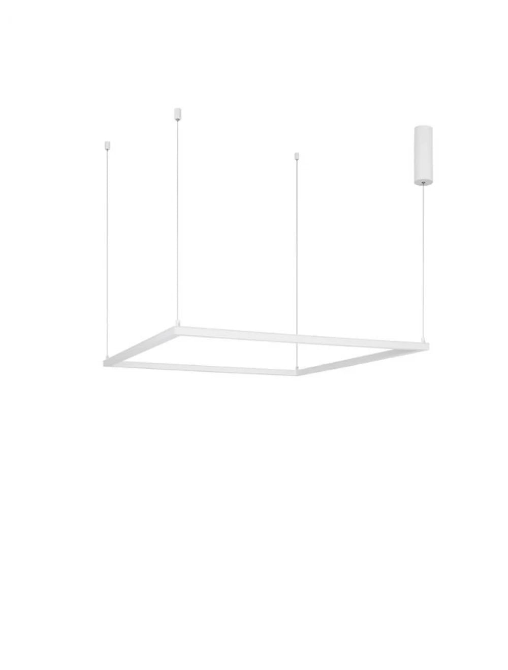 Lustra structura din Aluminiu Alb si abajur din Acrilic  H120xL100cm IP20 50W 3818lm 3000k ETERNA