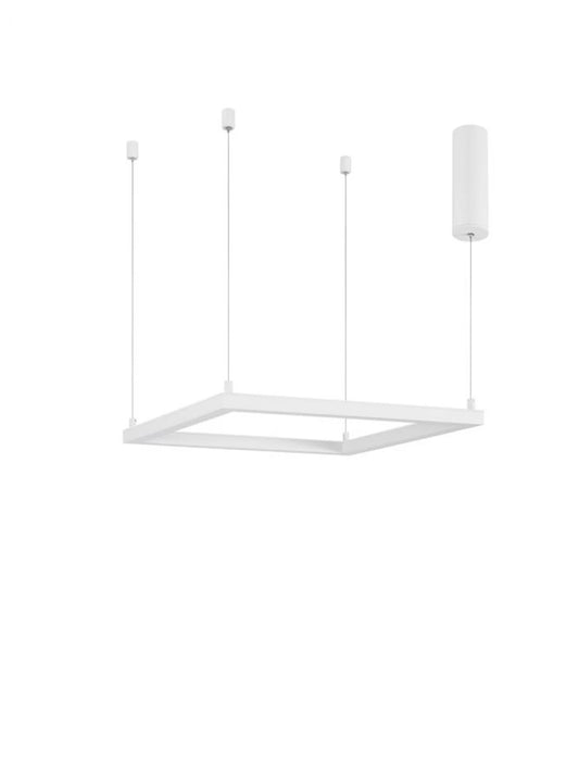 Lustra structura din Aluminiu Alb si abajur din Acrilic  H120xL50cm IP20 30W 2188lm 3000k ETERNA