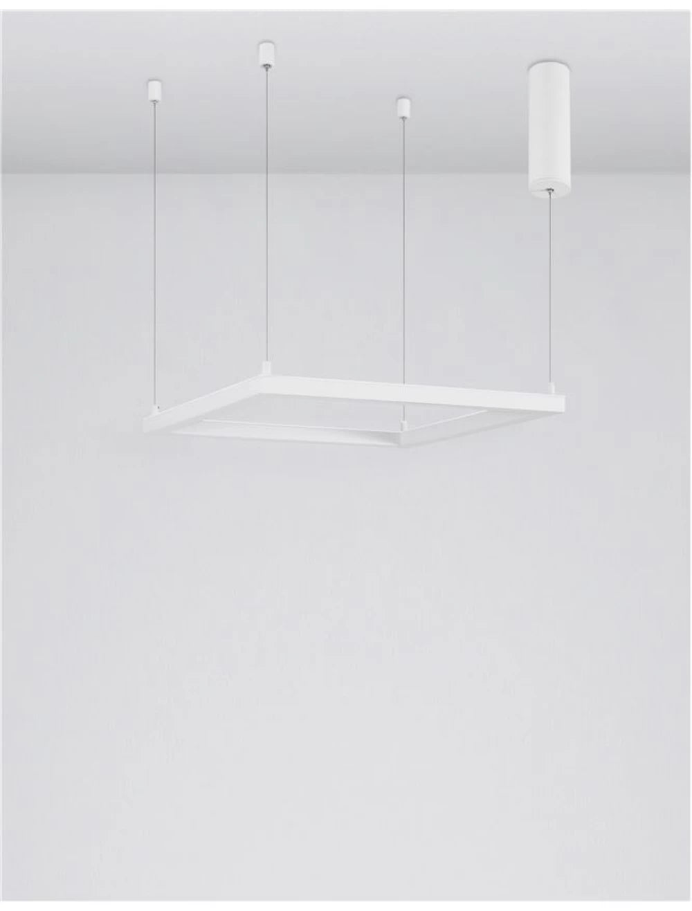 Lustra structura din Aluminiu Alb si abajur din Acrilic  H120xL50cm IP20 30W 2188lm 3000k ETERNA