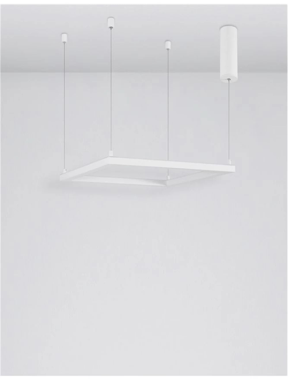 Lustra structura din Aluminiu Alb si abajur din Acrilic  H120xL50cm IP20 30W 2188lm 3000k ETERNA