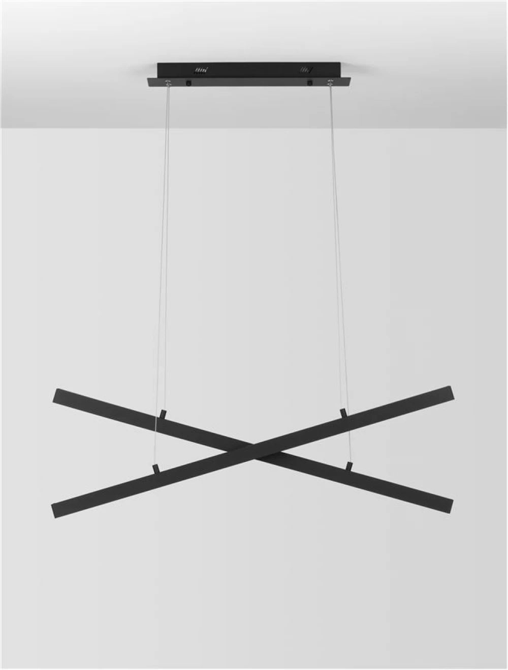 Lustra din Aluminiu Negru H120xL100cm IP20 40W 1428lm 3000k X-LINE