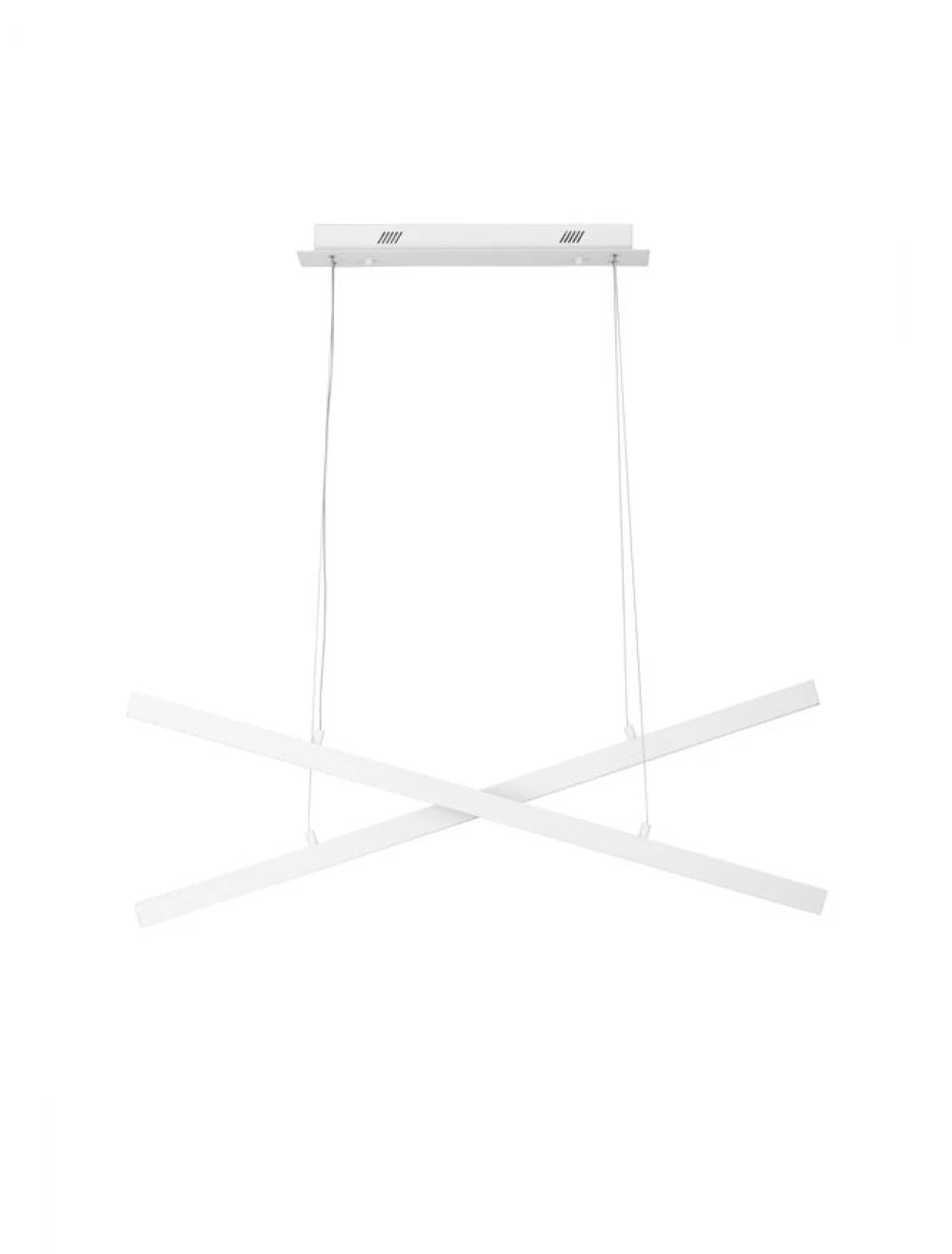 Lustra structura din Aluminiu Alb si abajur din Acrilic  H120xL100cm IP20 40W 1428lm 3000k X-LINE