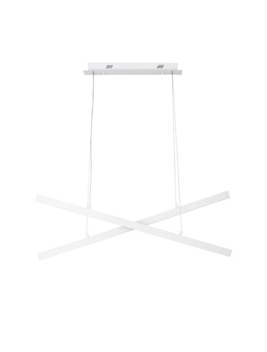 Lustra structura din Aluminiu Alb si abajur din Acrilic  H120xL100cm IP20 40W 1428lm 3000k X-LINE