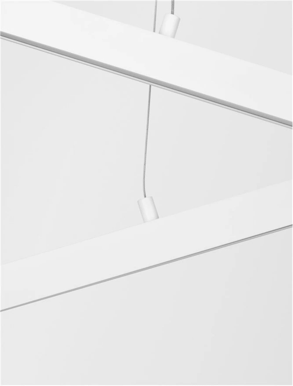 Lustra structura din Aluminiu Alb si abajur din Acrilic  H120xL100cm IP20 40W 1428lm 3000k X-LINE