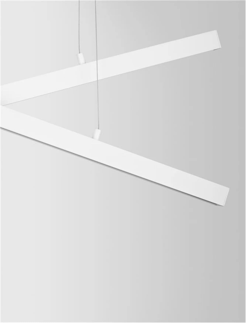 Lustra structura din Aluminiu Alb si abajur din Acrilic  H120xL100cm IP20 40W 1428lm 3000k X-LINE