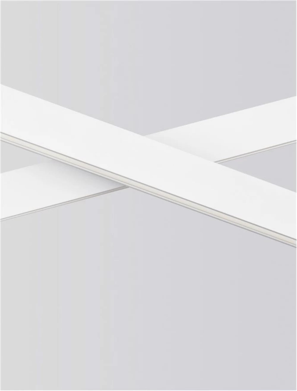 Lustra structura din Aluminiu Alb si abajur din Acrilic  H120xL100cm IP20 40W 1428lm 3000k X-LINE
