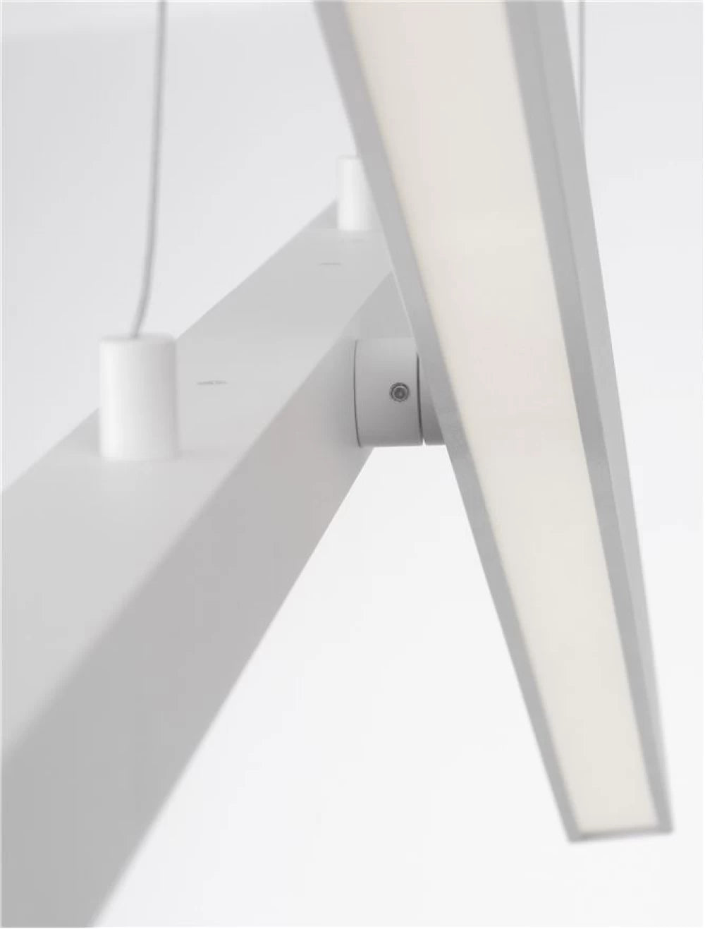 Lustra structura din Aluminiu Alb si abajur din Acrilic  H120xL100cm IP20 40W 1428lm 3000k X-LINE