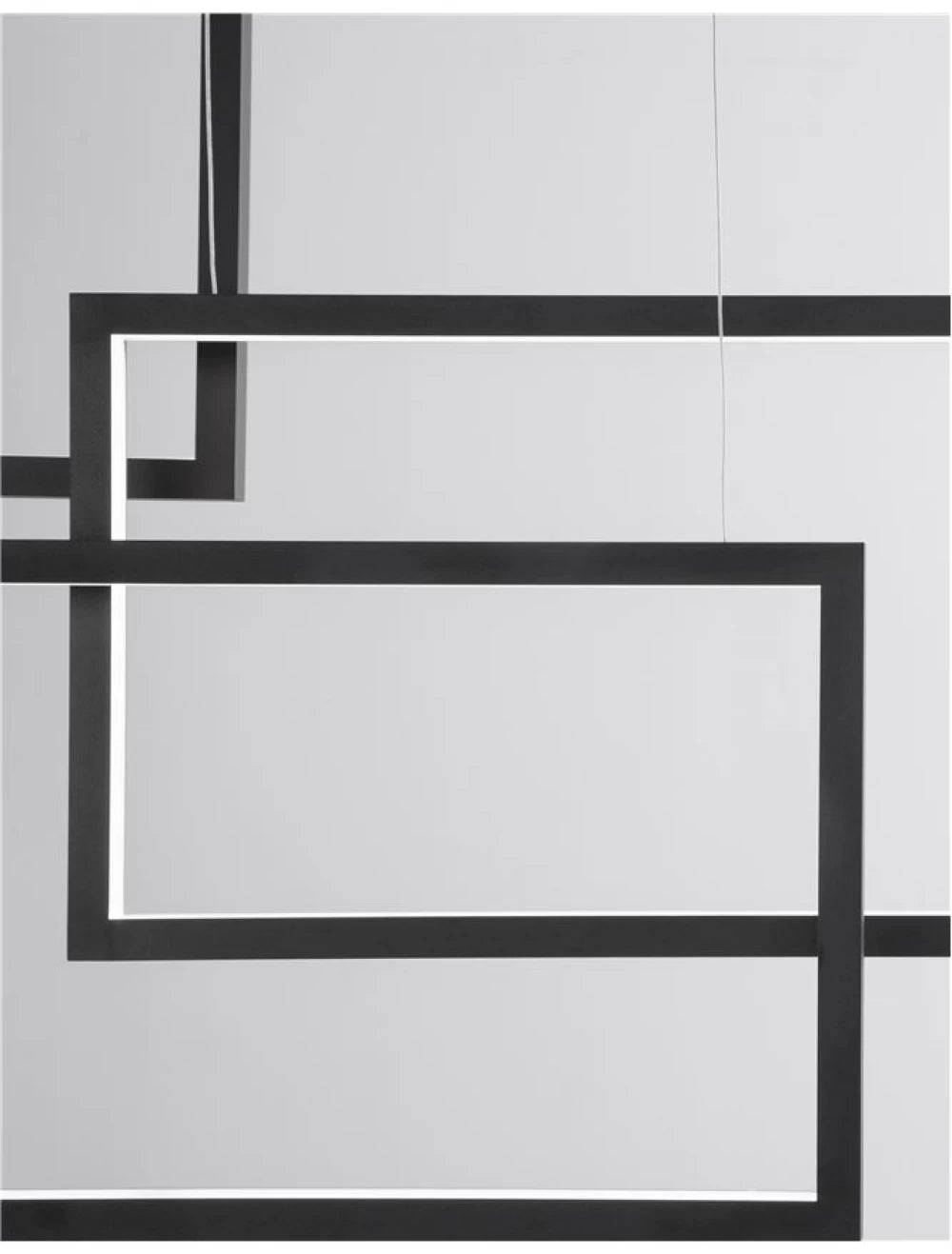 Lustra din Aluminiu Negru H160xL120cm IP20 91W 4860lm 3000k CORNICE