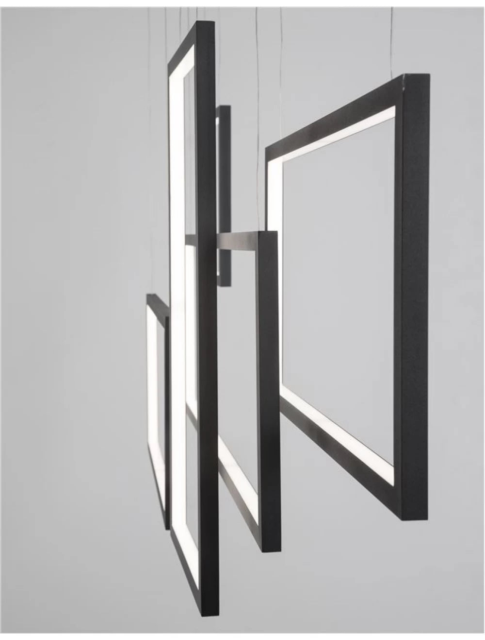 Lustra din Aluminiu Negru H160xL120cm IP20 91W 4860lm 3000k CORNICE