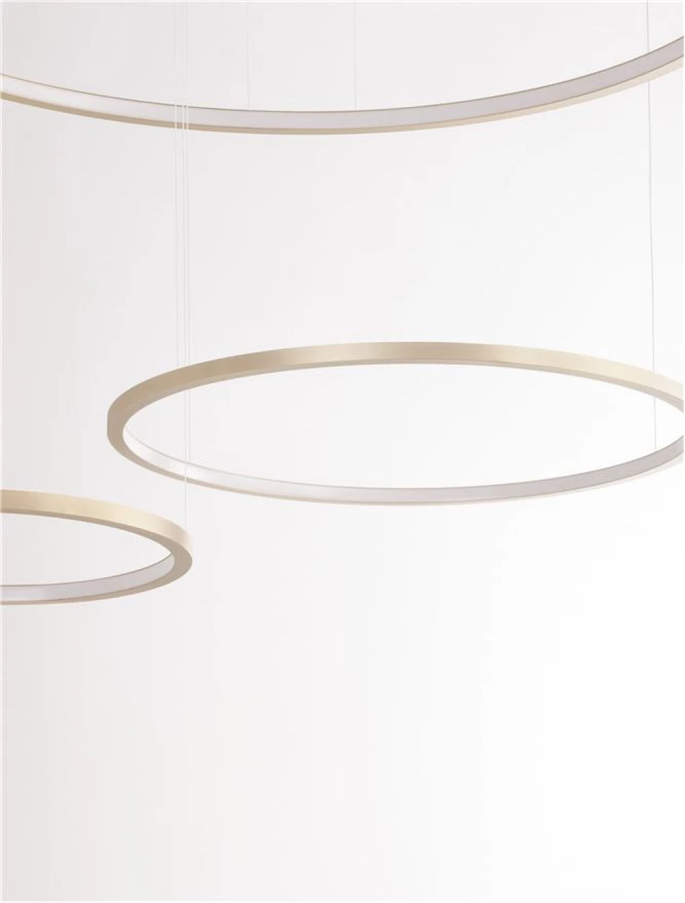 Lustra structura din Aluminiu Auriu si abajur din Acrilic Alb H150xL180cm IP20 80W 5600lm 3000k PURPLE