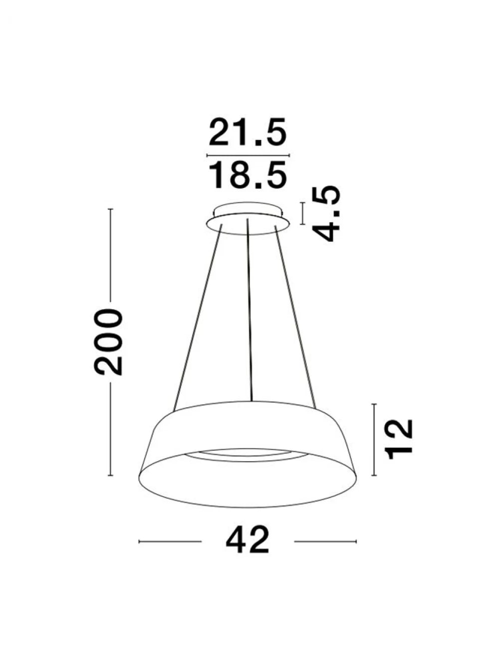Lustra din Aluminiu Negru/Auriu H200xL42cm IP20 42W 1279lm 3000k ALBA