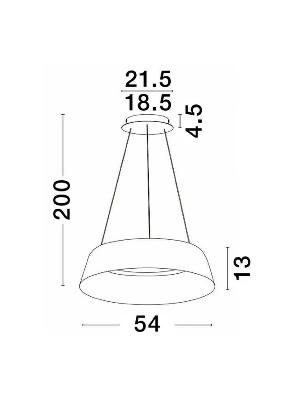 Lustra din Aluminiu Negru/Auriu H200xL54cm IP20 53W 1982lm 3000k ALBA