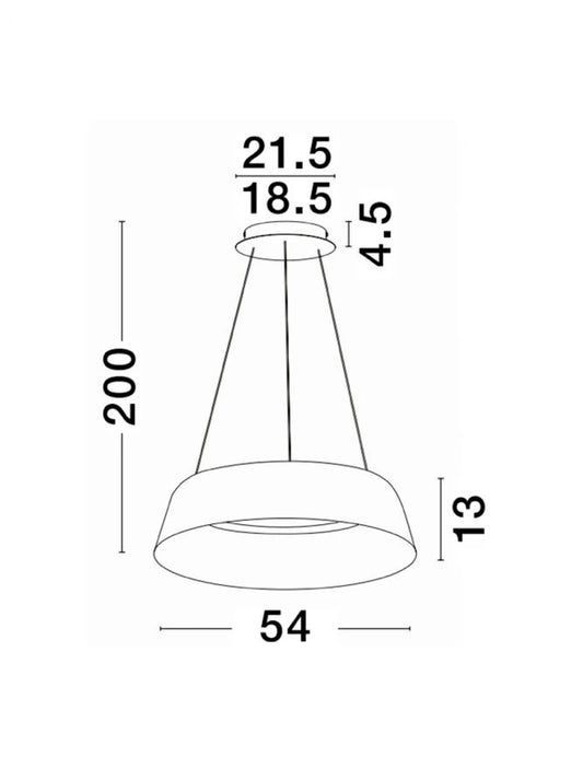 Lustra din Aluminiu Negru/Auriu H200xL54cm IP20 53W 1982lm 3000k ALBA