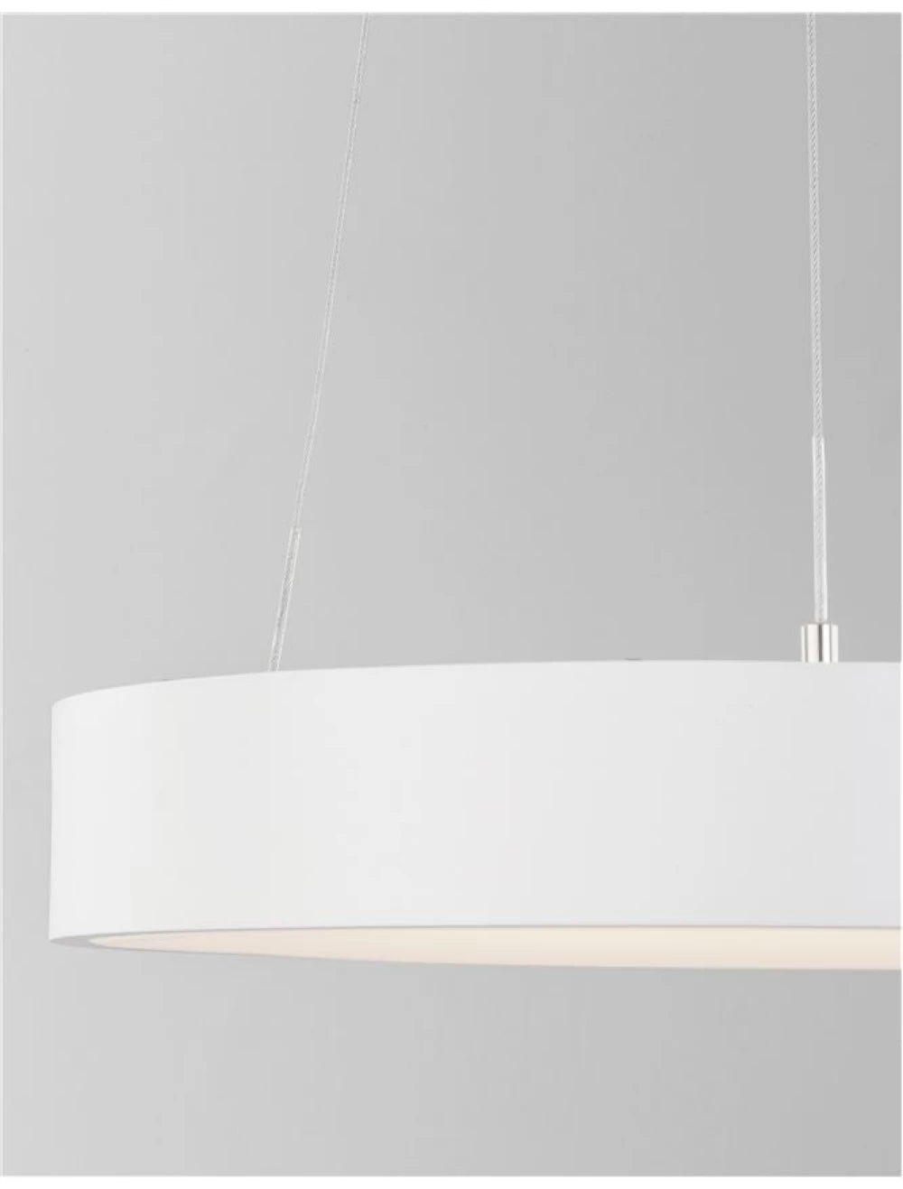 Lustra structura din Aluminiu Alb si abajur din Acrilic  H120xL38cm IP20 30W 1845lm 3000k RANDO THIN