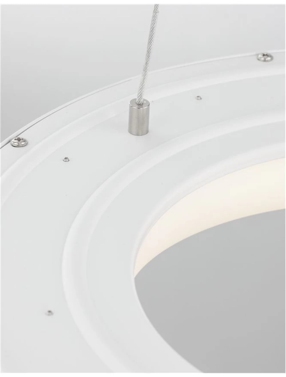 Lustra structura din Aluminiu Alb si abajur din Acrilic  H120xL38cm IP20 30W 1845lm 3000k RANDO THIN