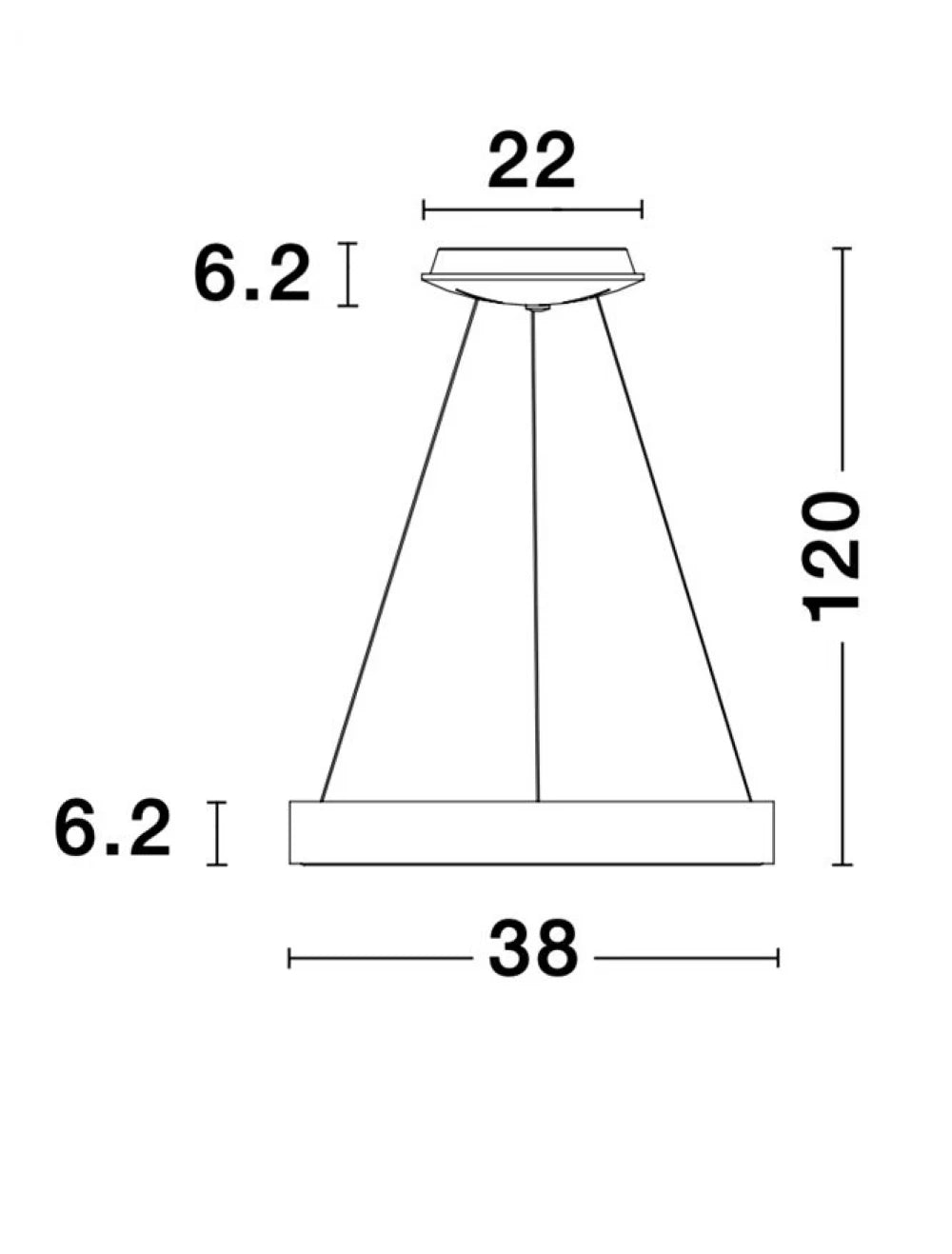 Lustra structura din Aluminiu Alb si abajur din Acrilic  H120xL38cm IP20 30W 1845lm 3000k RANDO THIN