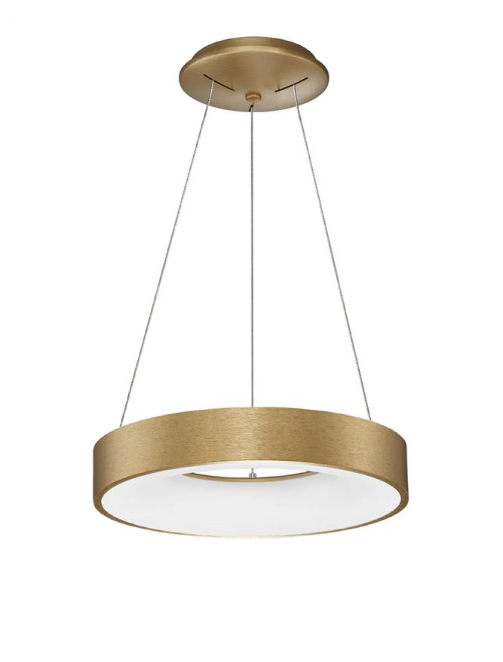 Lustra structura din Aluminiu Auriu si abajur din Acrilic Alb H120xL38cm IP20 30W 1845lm 3000k RANDO THIN