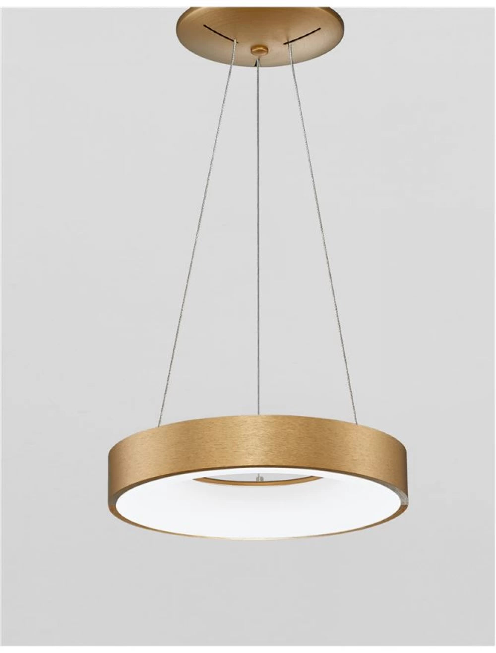 Lustra structura din Aluminiu Auriu si abajur din Acrilic Alb H120xL38cm IP20 30W 1845lm 3000k RANDO THIN