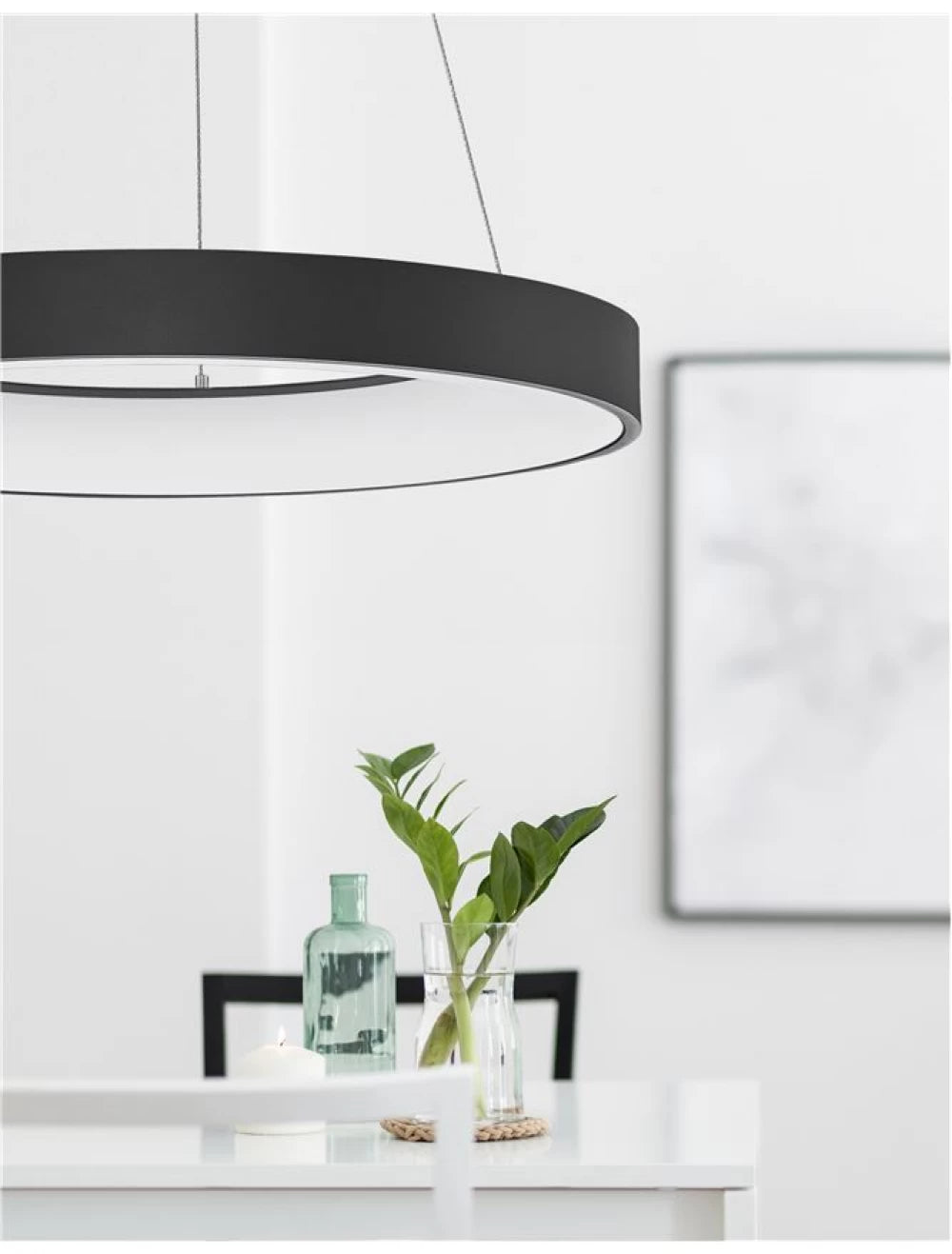 Lustra din Aluminiu Negru H120xL60cm IP20 50W 2864lm 3000k RANDO THIN