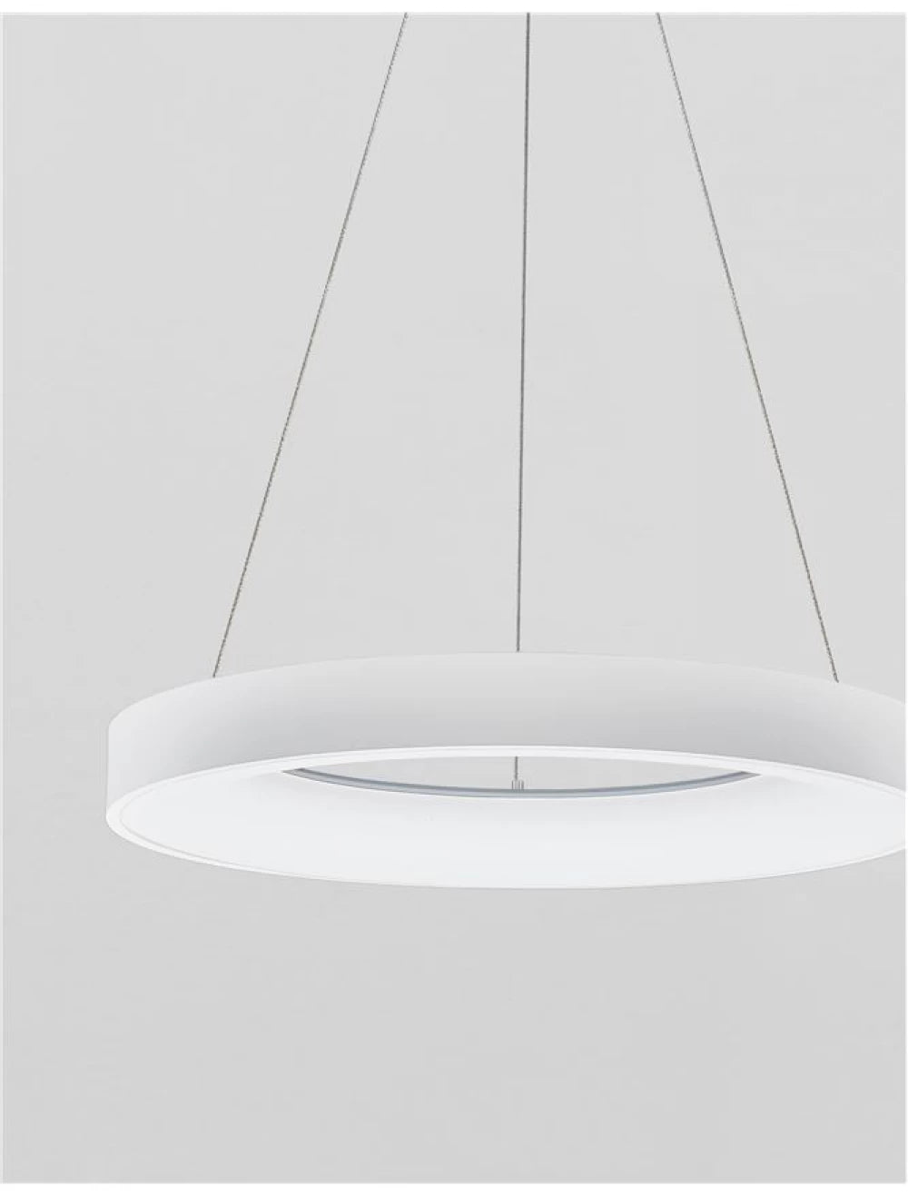 Lustra structura din Aluminiu Alb si abajur din Acrilic  H120xL60cm IP20 50W 2864lm 4000k RANDO THIN