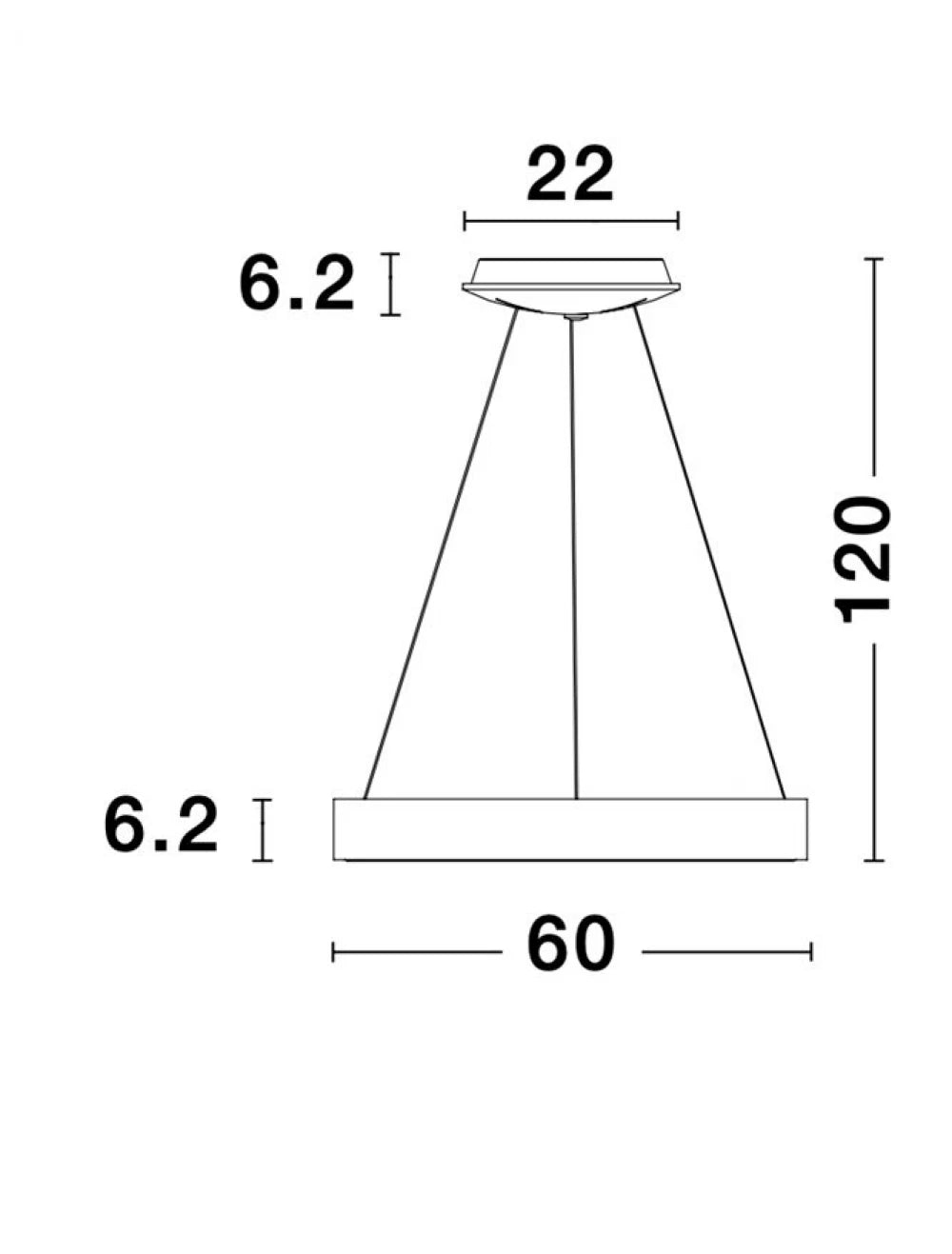 Lustra structura din Aluminiu Alb si abajur din Acrilic  H120xL60cm IP20 50W 2864lm 3000-4000k RANDO SMART