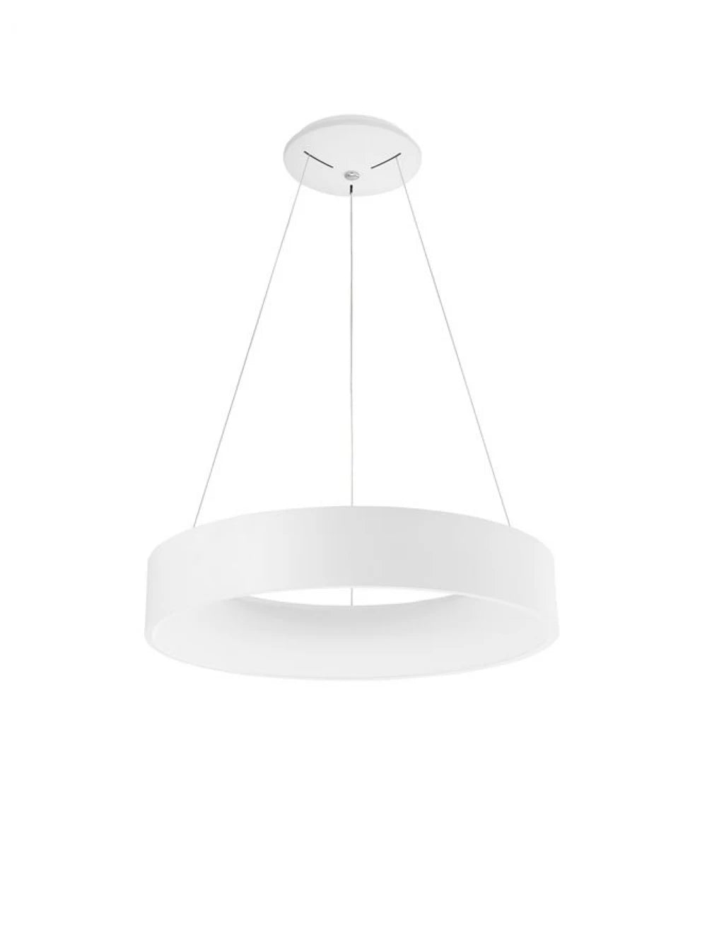 Lustra structura din Aluminiu Alb si abajur din Acrilic Alb H120xL60cm IP20 54W 2124lm 3000k RANDO