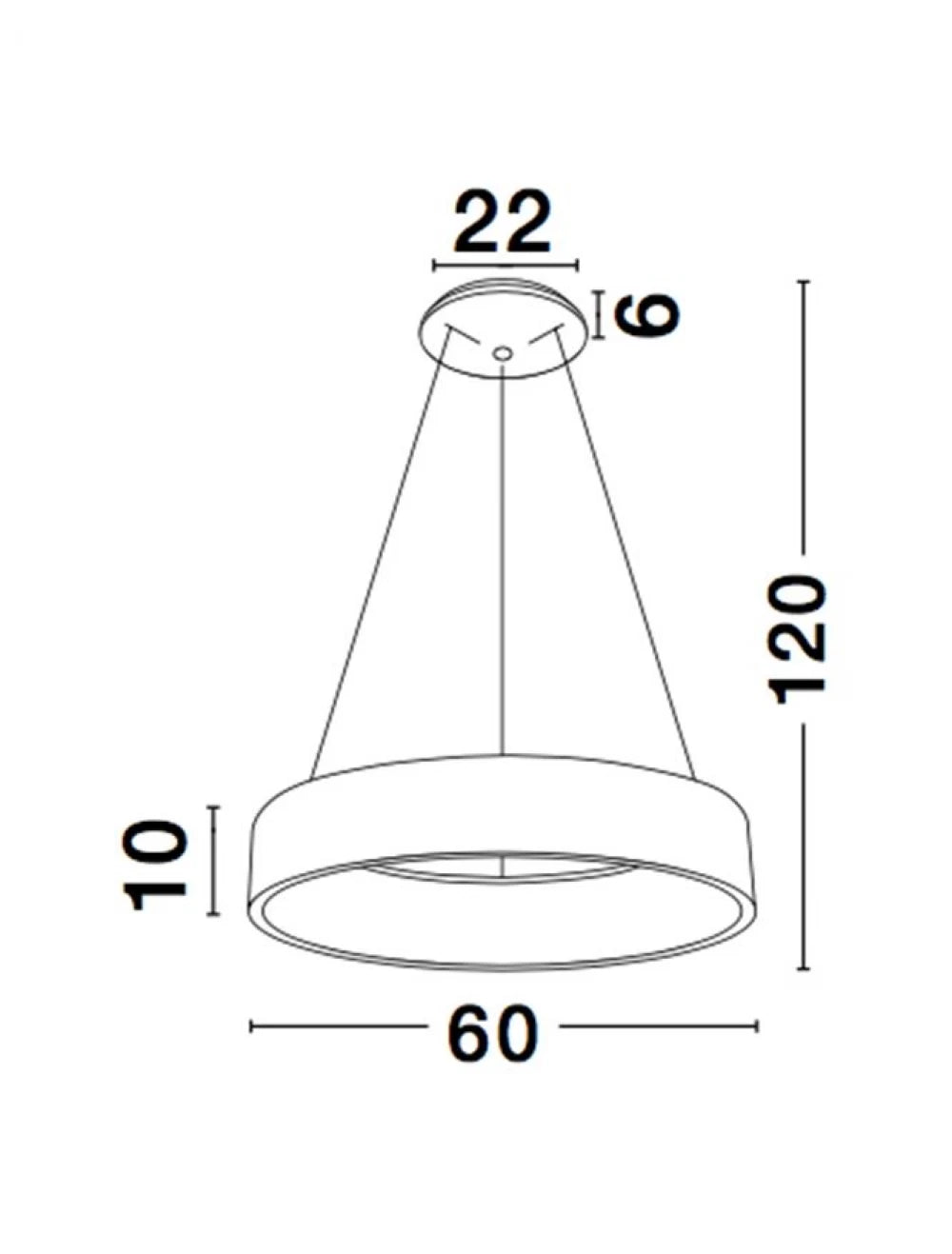 Lustra structura din Aluminiu Alb si abajur din Acrilic Alb H120xL60cm IP20 54W 2124lm 3000k RANDO