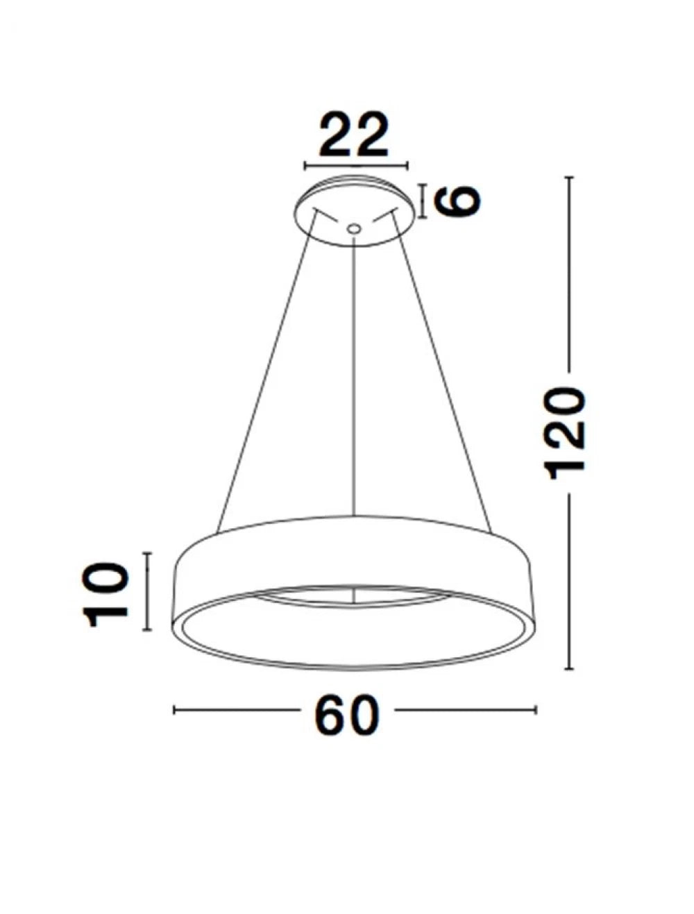 Lustra structura din Aluminiu Alb si abajur din Acrilic Alb H120xL60cm IP20 54W 2124lm 4000k RANDO