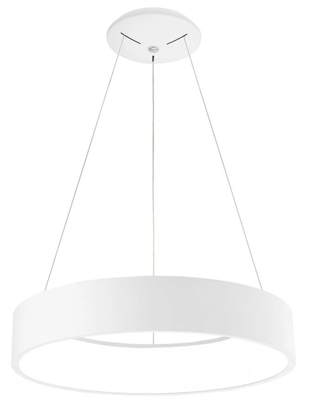 Lustra structura din Aluminiu Alb si abajur din Acrilic Alb H120xL60cm IP20 54W 2124lm 4000k RANDO