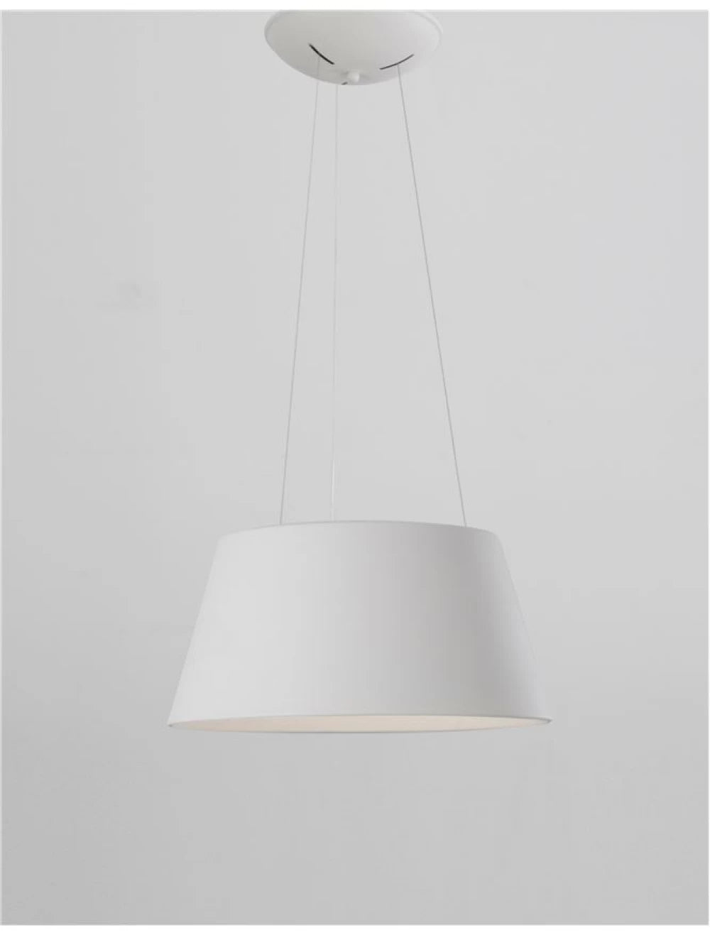 Lustra structura din Metal Alb si abajur din Acrilic Alb H120xL45cm IP20 33W 1680lm 3000k VOLCANO