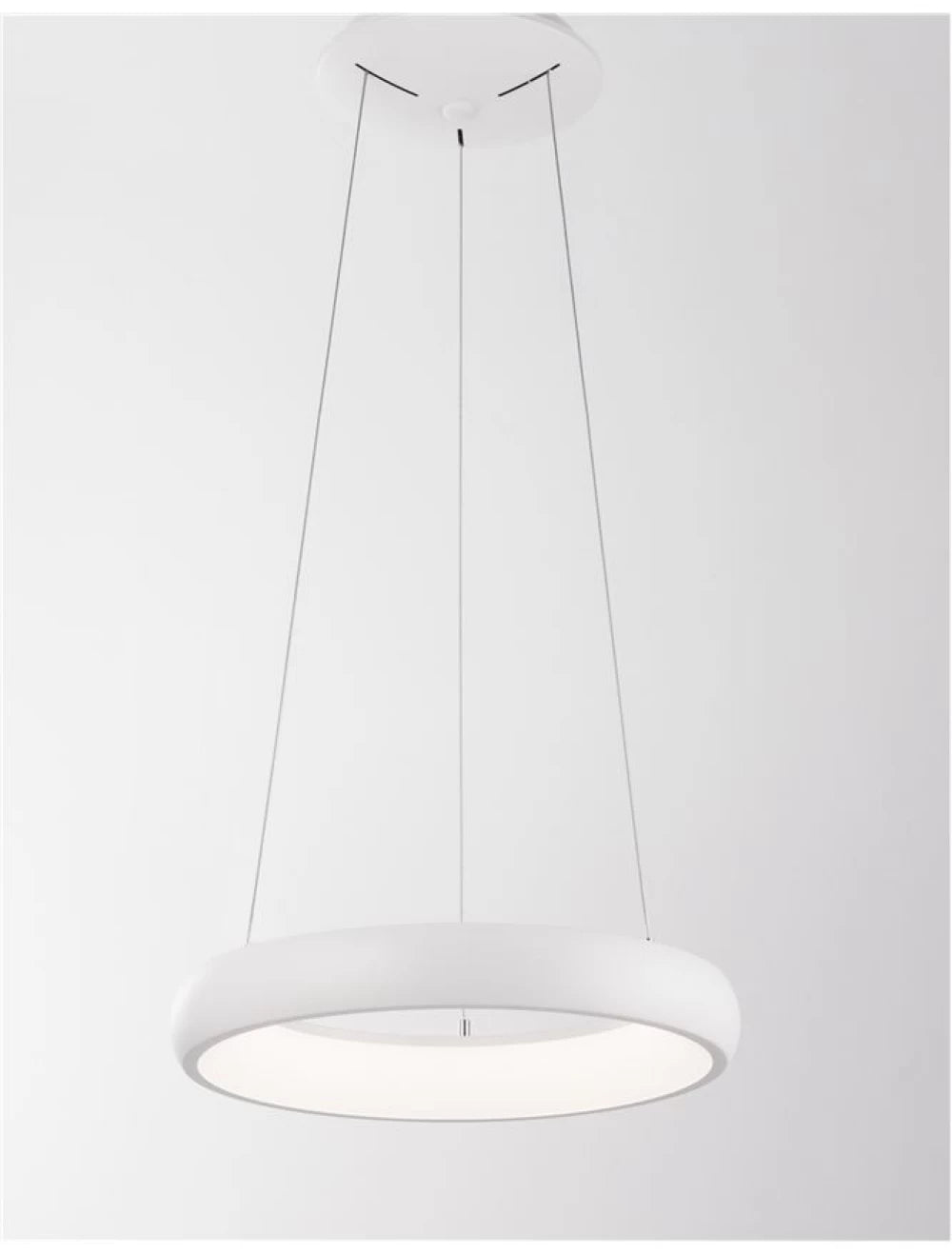 Lustra structura din Aluminiu Alb si abajur din Acrilic  H120xL41cm IP20 32W 1950lm 3000k ALBI