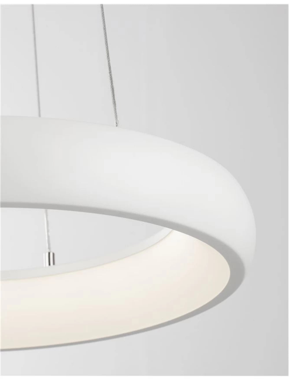 Lustra structura din Aluminiu Alb si abajur din Acrilic  H120xL41cm IP20 32W 1950lm 3000k ALBI