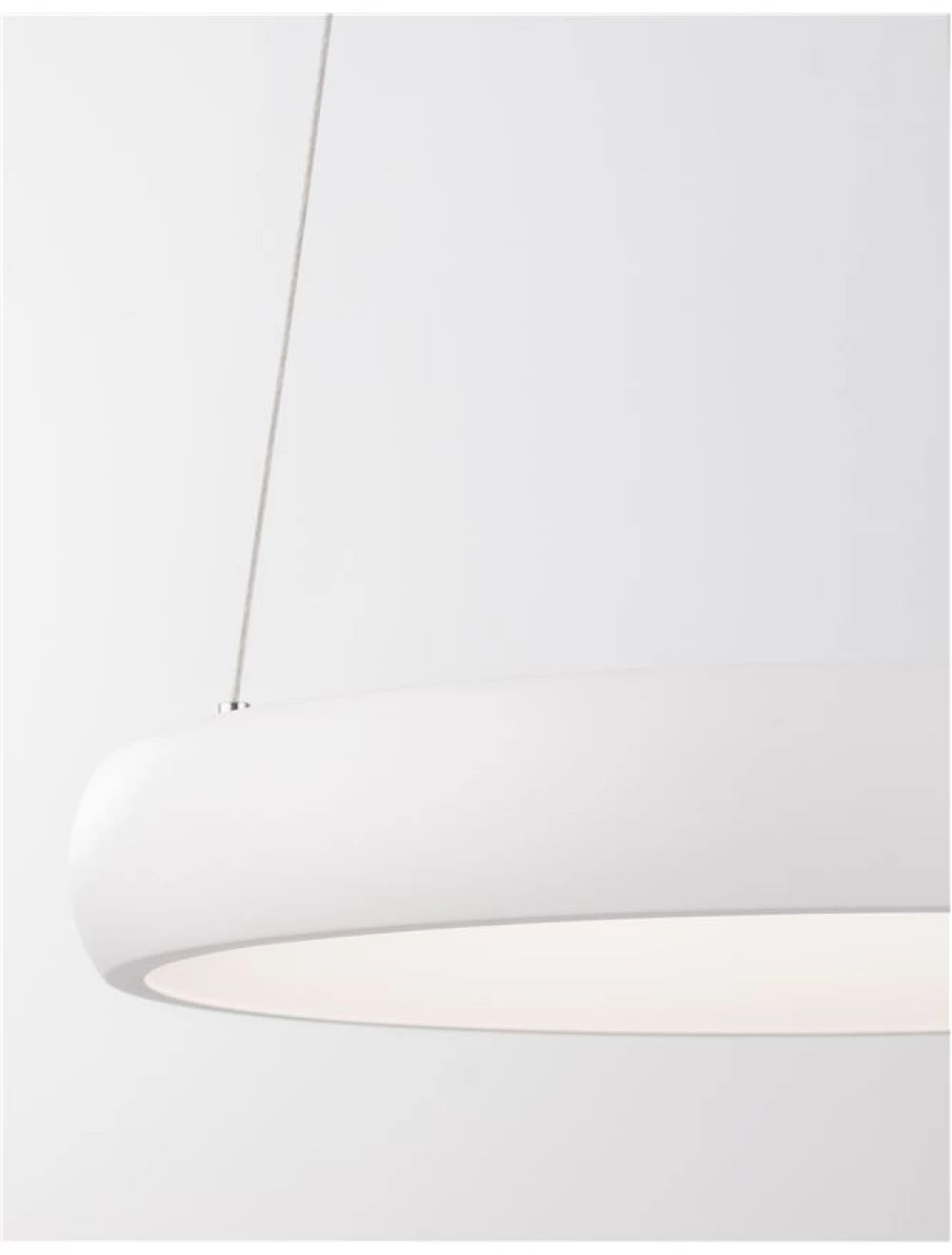 Lustra structura din Aluminiu Alb si abajur din Acrilic  H120xL41cm IP20 32W 1950lm 3000k ALBI