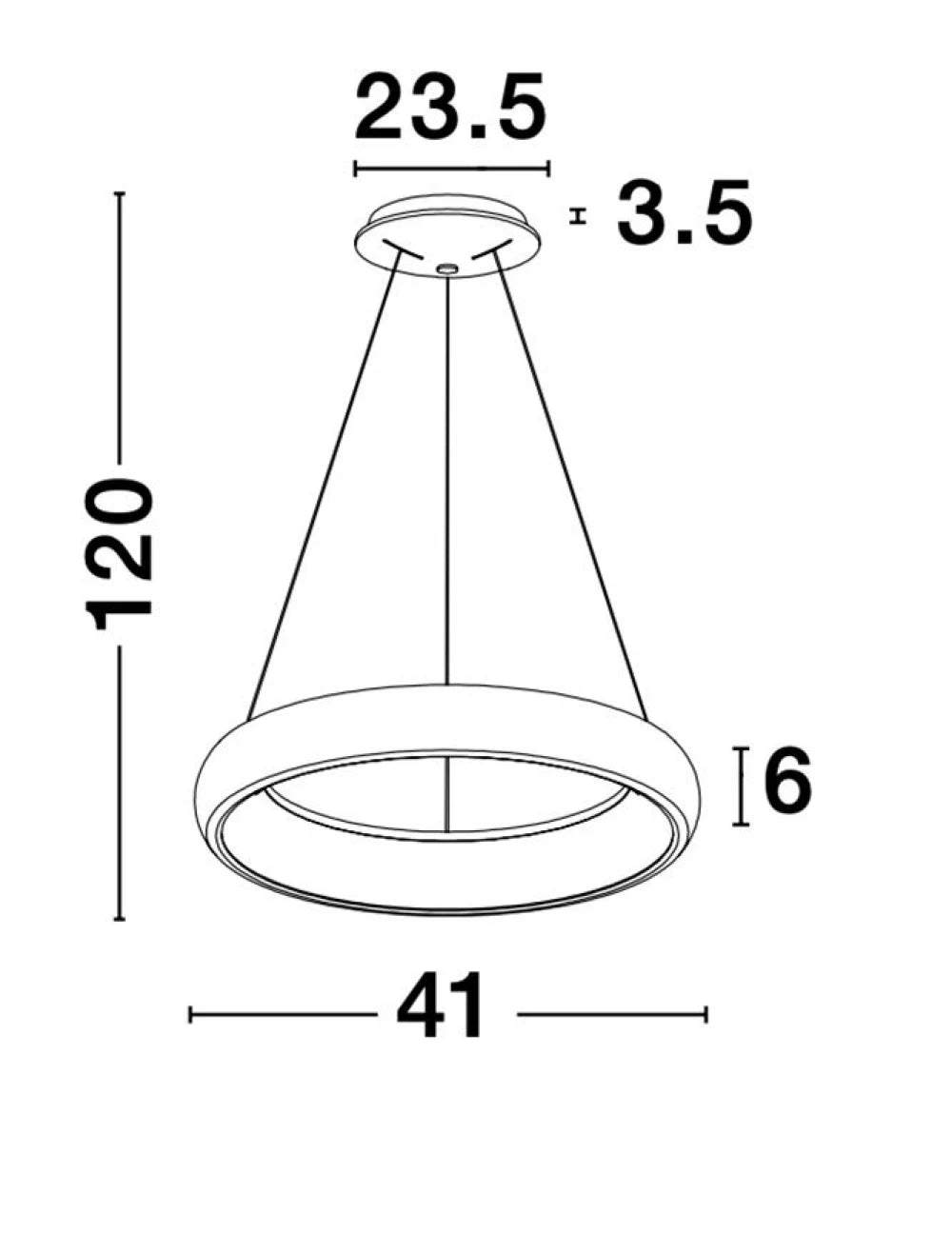 Lustra structura din Aluminiu Alb si abajur din Acrilic  H120xL41cm IP20 32W 1950lm 3000k ALBI