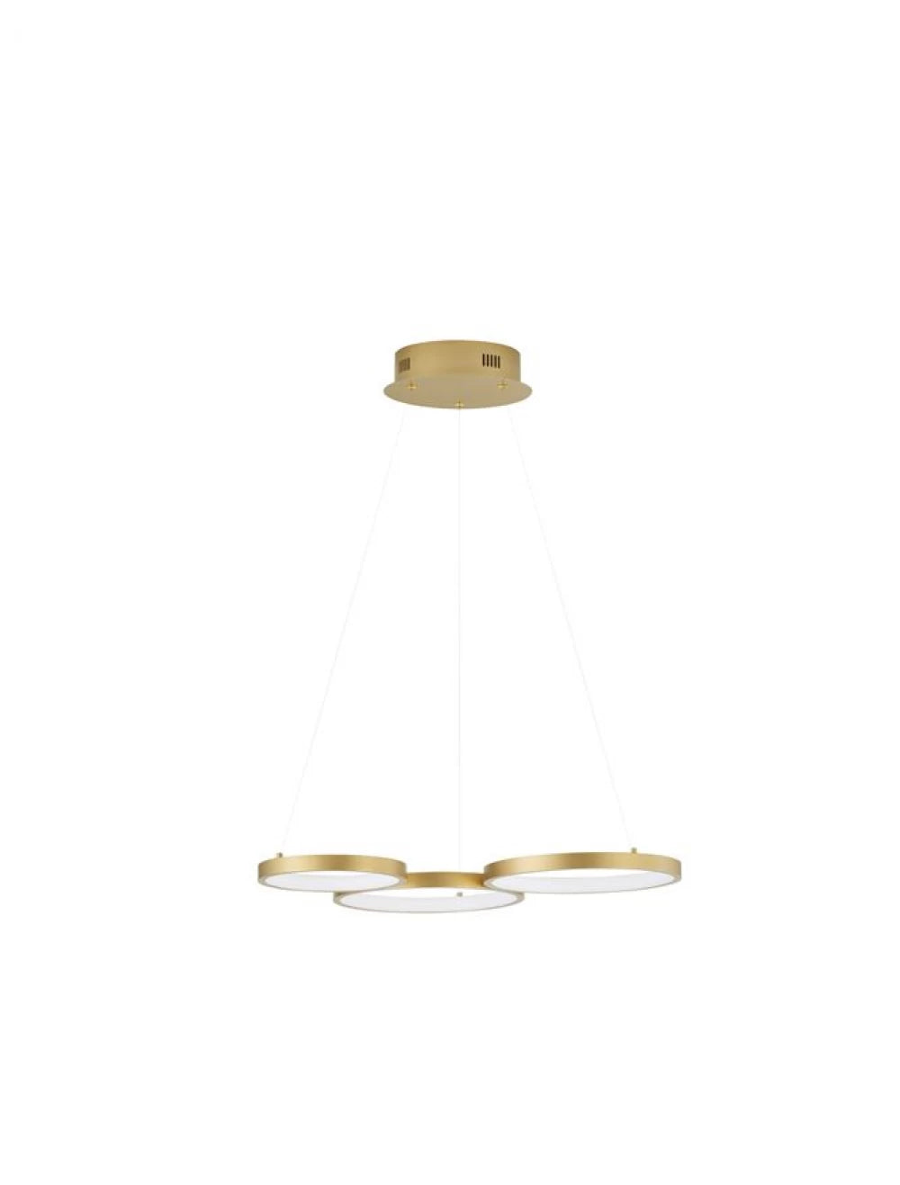Lustra structura din Aluminiu Auriu si abajur din Acrilic Alb H120xL55cm IP20 28W 1900lm 3000k MAGNUS